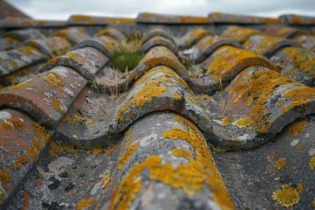 Lichen sur la toiture : est-ce un problème ?